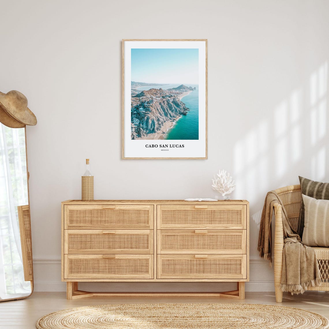 Cabo San Lucas Mexico Dramatic Rocky Coastline Aerial Photo Poster - Image 2