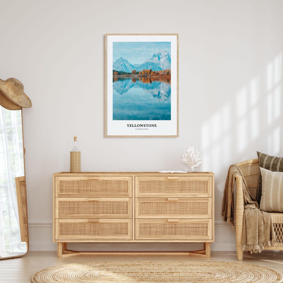 Yellowstone National Park Print No 2 Yellowstone National Park Photo Poster Yellowstone Travel Wall Art Yellowstone Map United States - Image 2