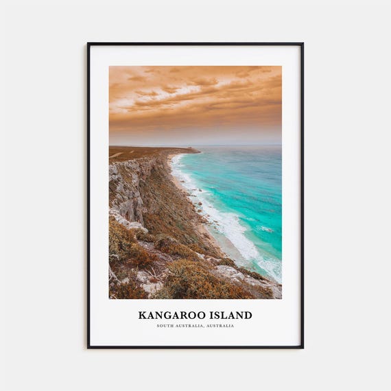 Kangaroo Island Print Kangaroo Island Photo Poster Kangaroo Island Travel Wall Art Kangaroo Island Map Print South Australia Australia