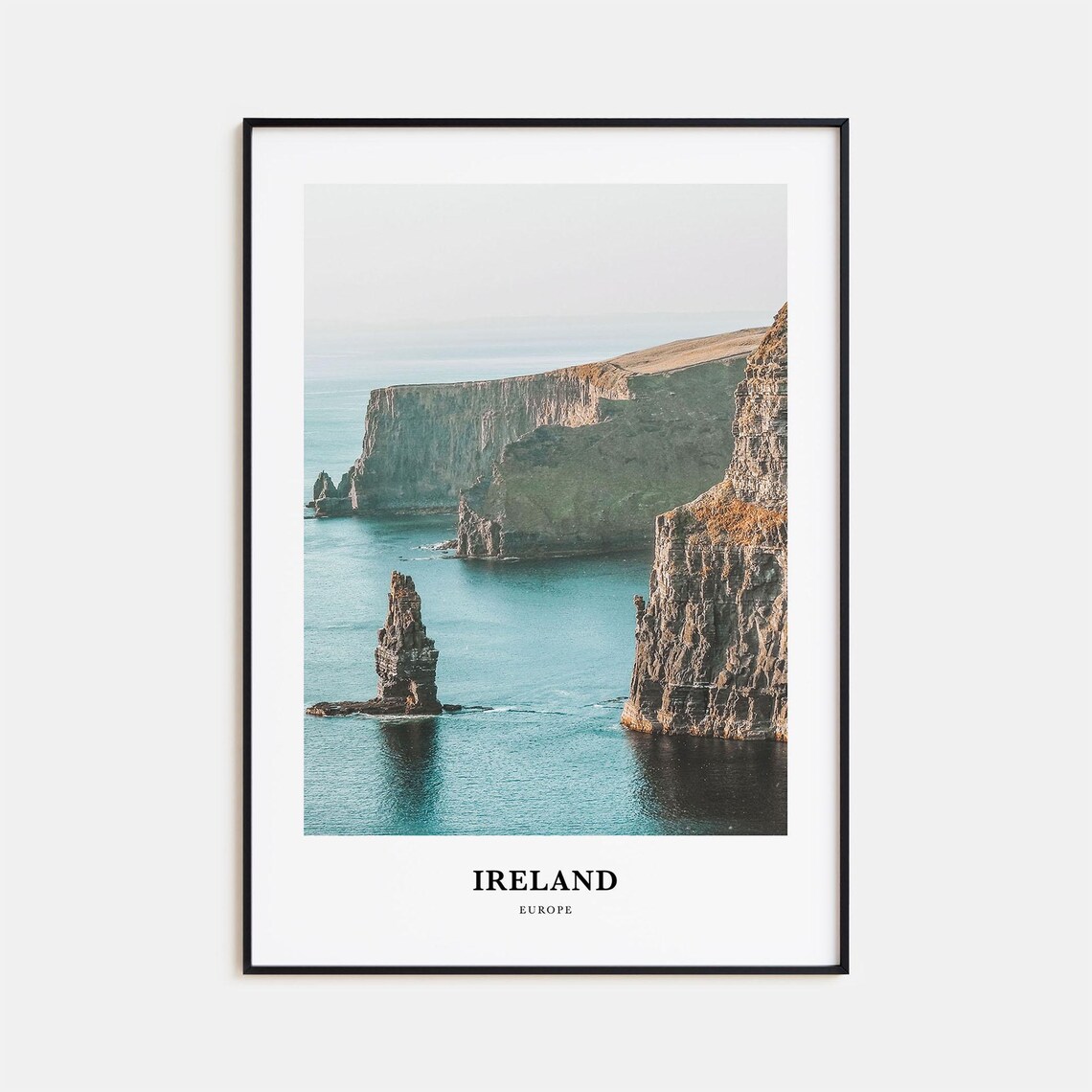 Ireland Travel Wall Art, Europe Map Print