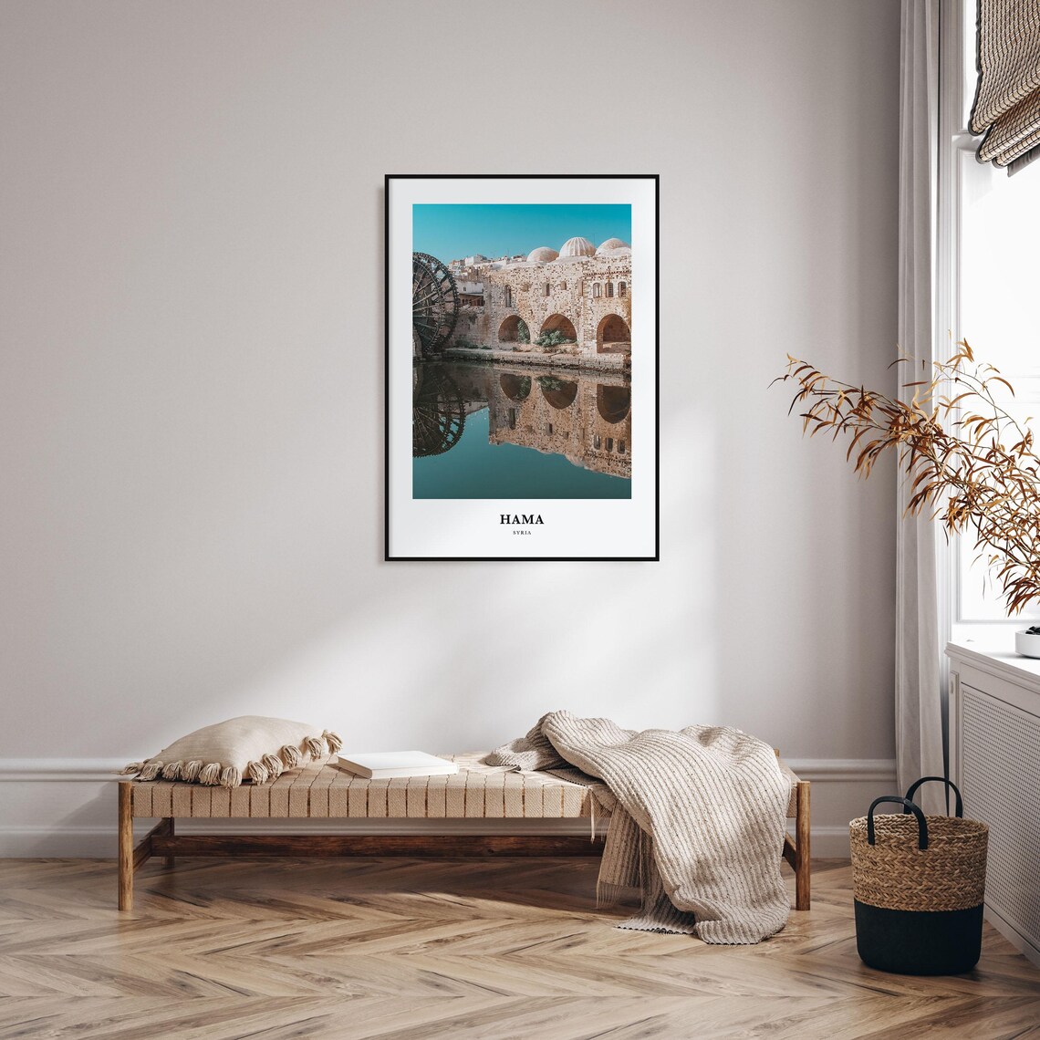 Hama Travel Map Poster, Syria Wall Art Print - Image 4