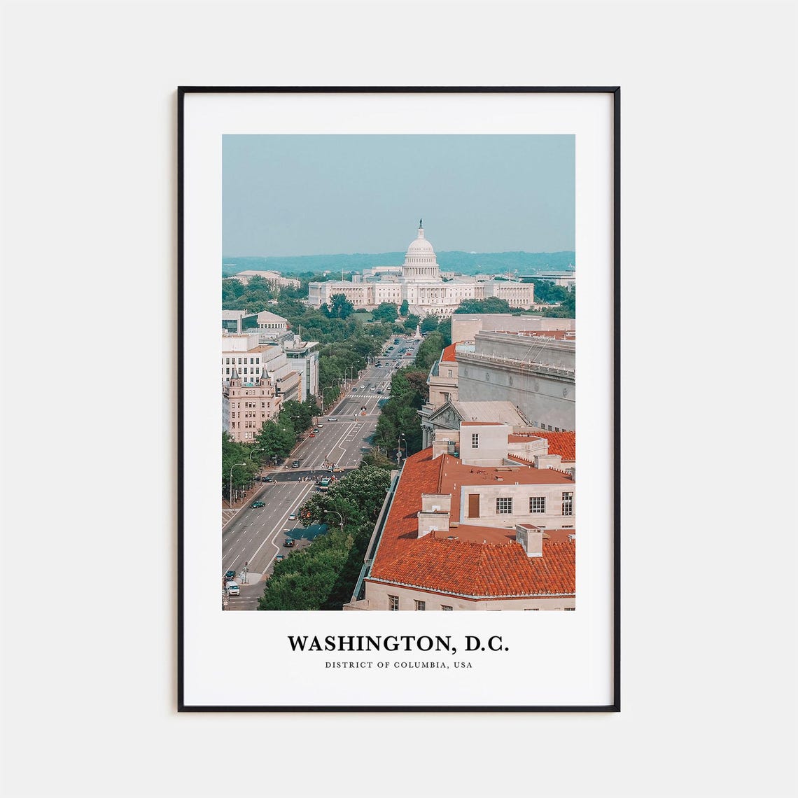 Washington DC Capitol Dome Pennsylvania Avenue Landmark Poster