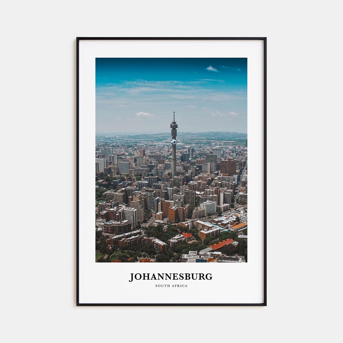 Johannesburg South Africa City Skyline Hillbrow Tower Poster