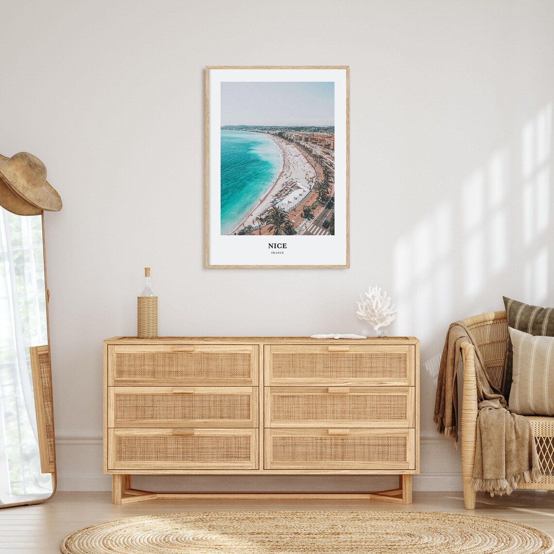 Nice Beachfront Aerial View French Riviera Photo Travel Poster - Image 2