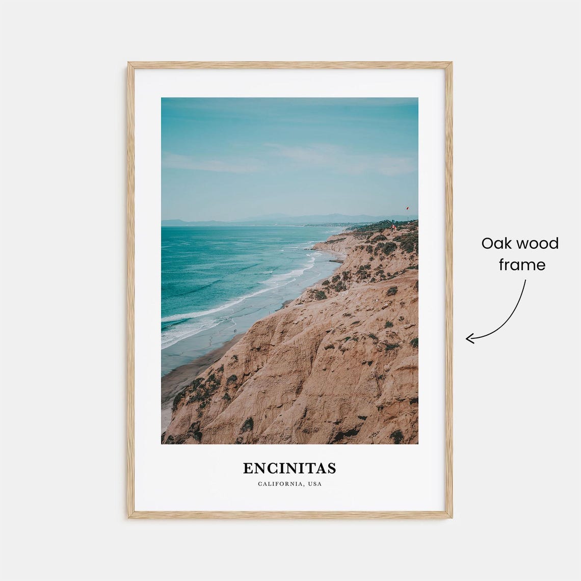 Encinitas California Ocean Cliff Beach Scenic View Photo Poster - Image 3