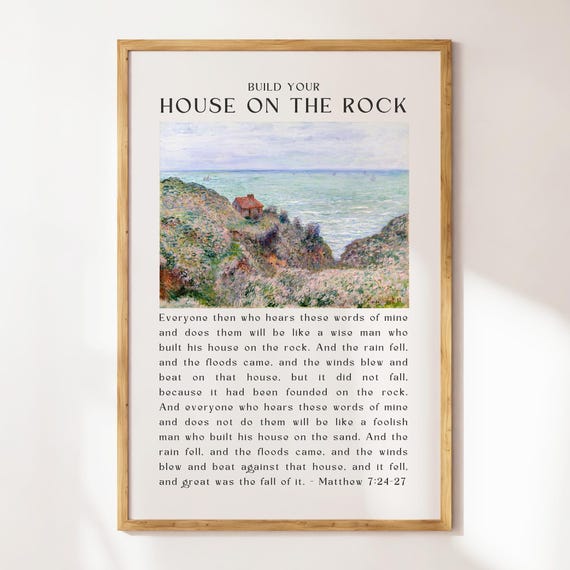 Matthew 7 Christian Wall Art Bible Verse Wall Art Scripture Decor Wall Art Posters Landscape Mural