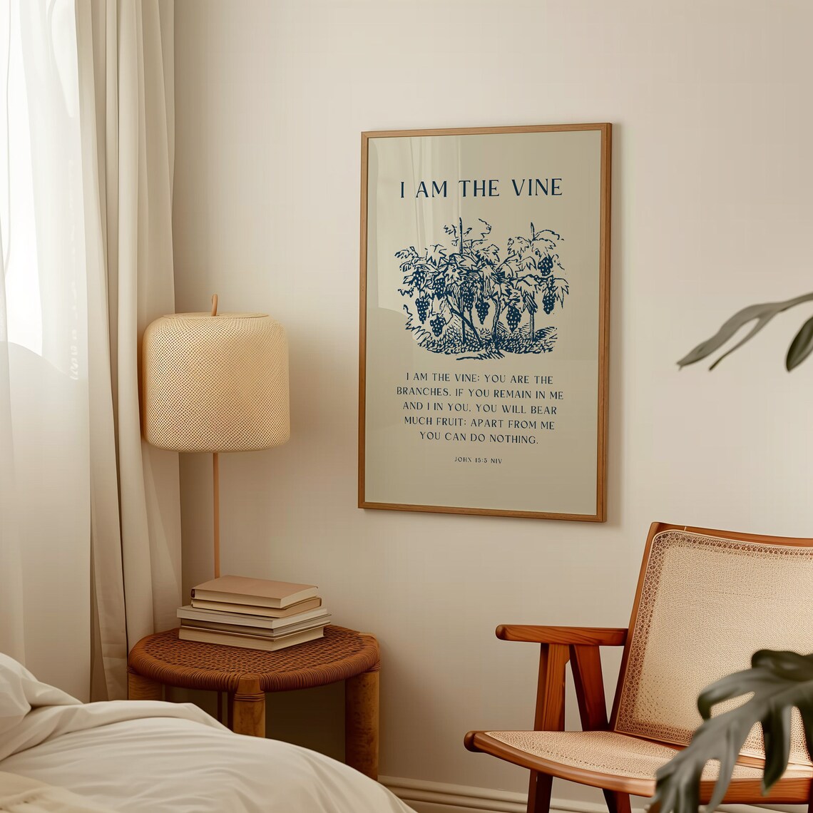 I Am The Vine Christian Bible Art Poster - Image 4
