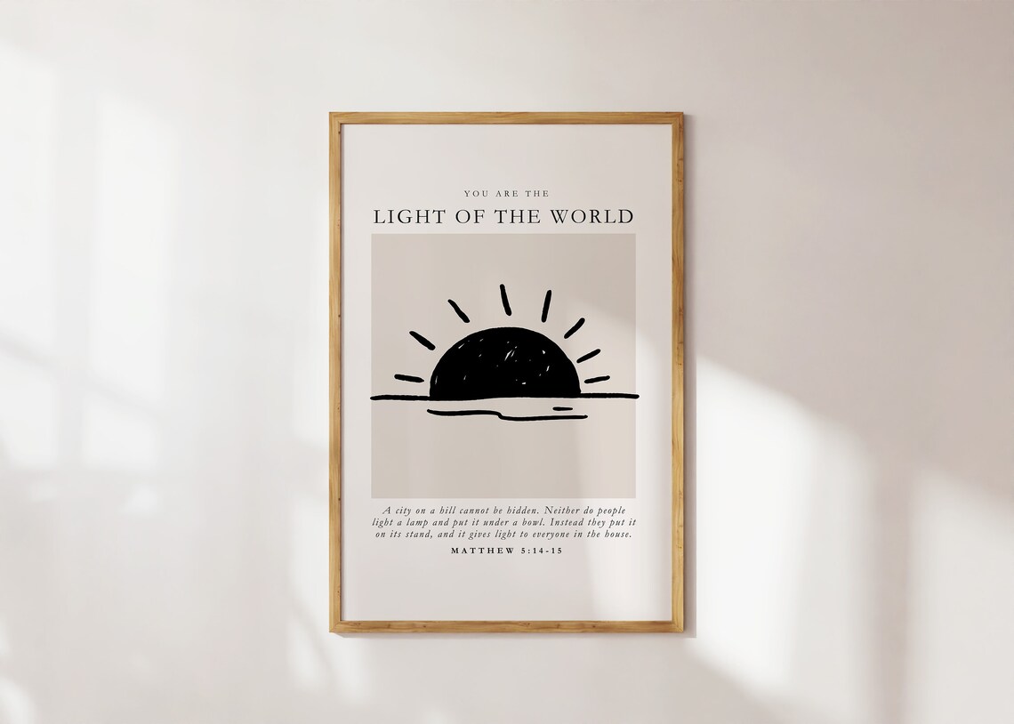 You Are the Light of the World Matthew 5 Sunrise Christian Poster - Image 4
