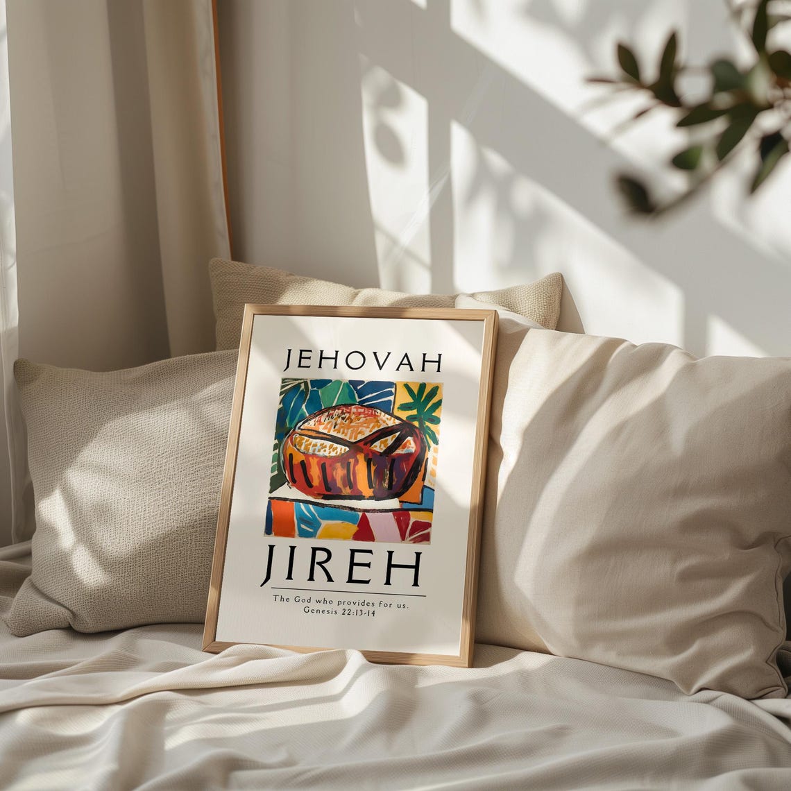 Jehovah Jireh The God Who Provides Colorful Abstract Bread Poster - Image 3