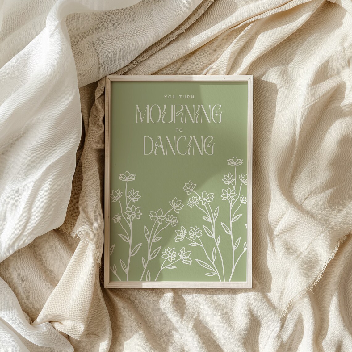 Mourning To Dancing Christian Verse Minimalist Art Print