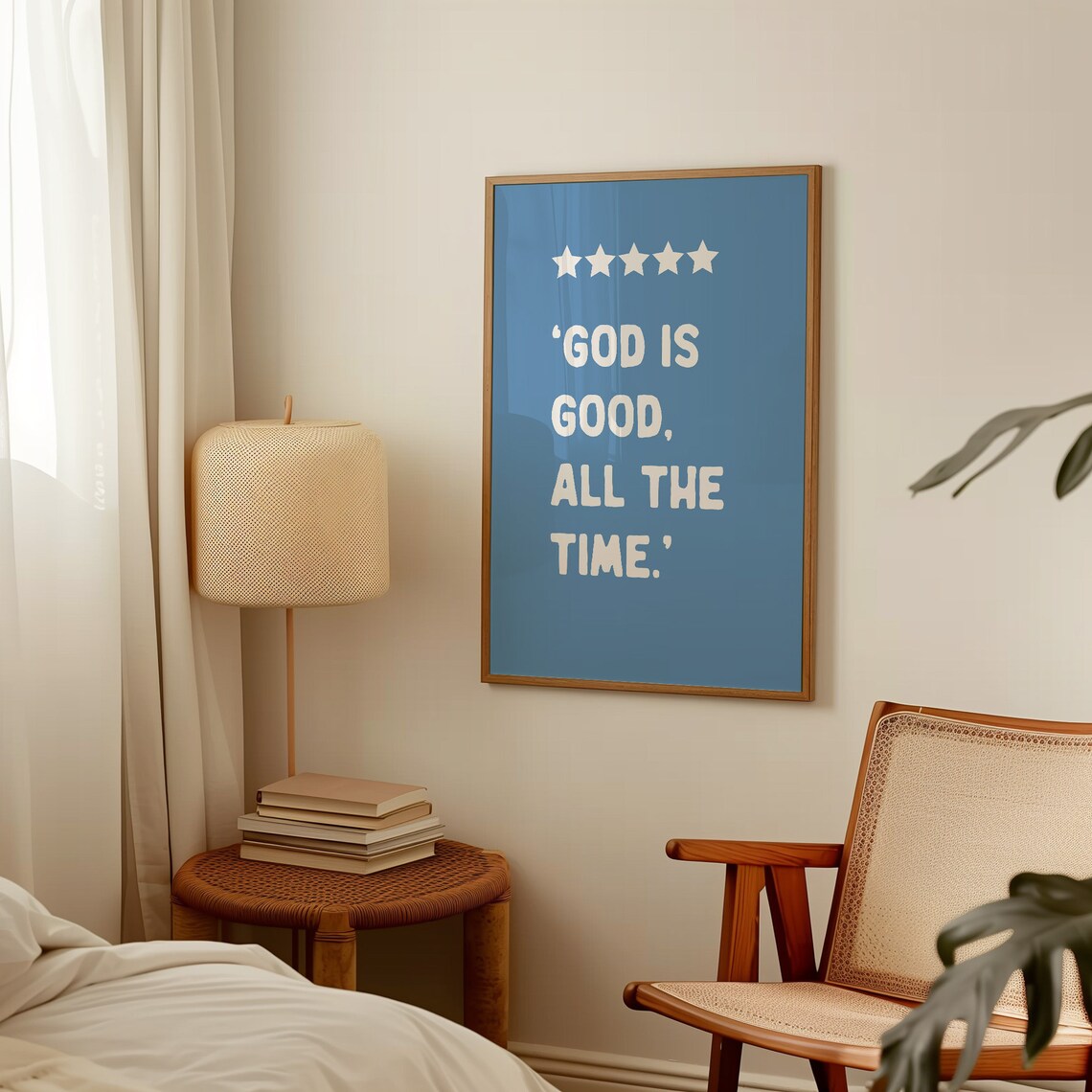 God Is Good Minimalist Christian Typography Art Print - Image 4