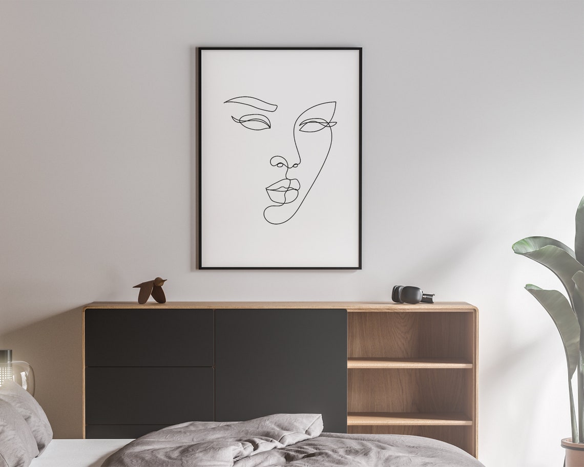 Female Line Drawing, Abstract Line Art - Image 2