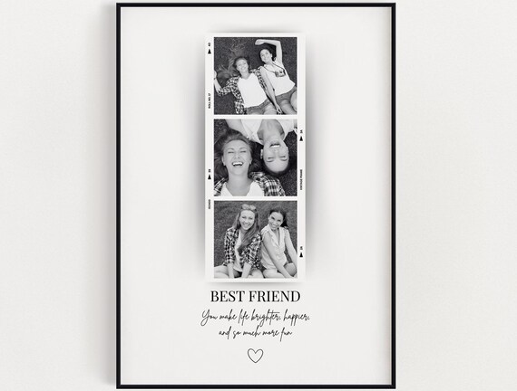 Personalised Best Friend Photo Art Print, Birthday Gift