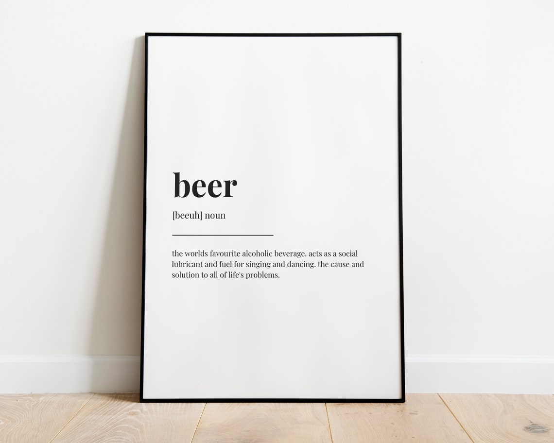 Beer Definition Quote Art Print