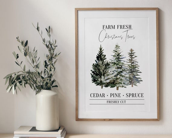 Christmas Tree Festive Winter Art Print