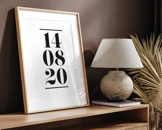 Custom Date Personalized Wedding Art Print