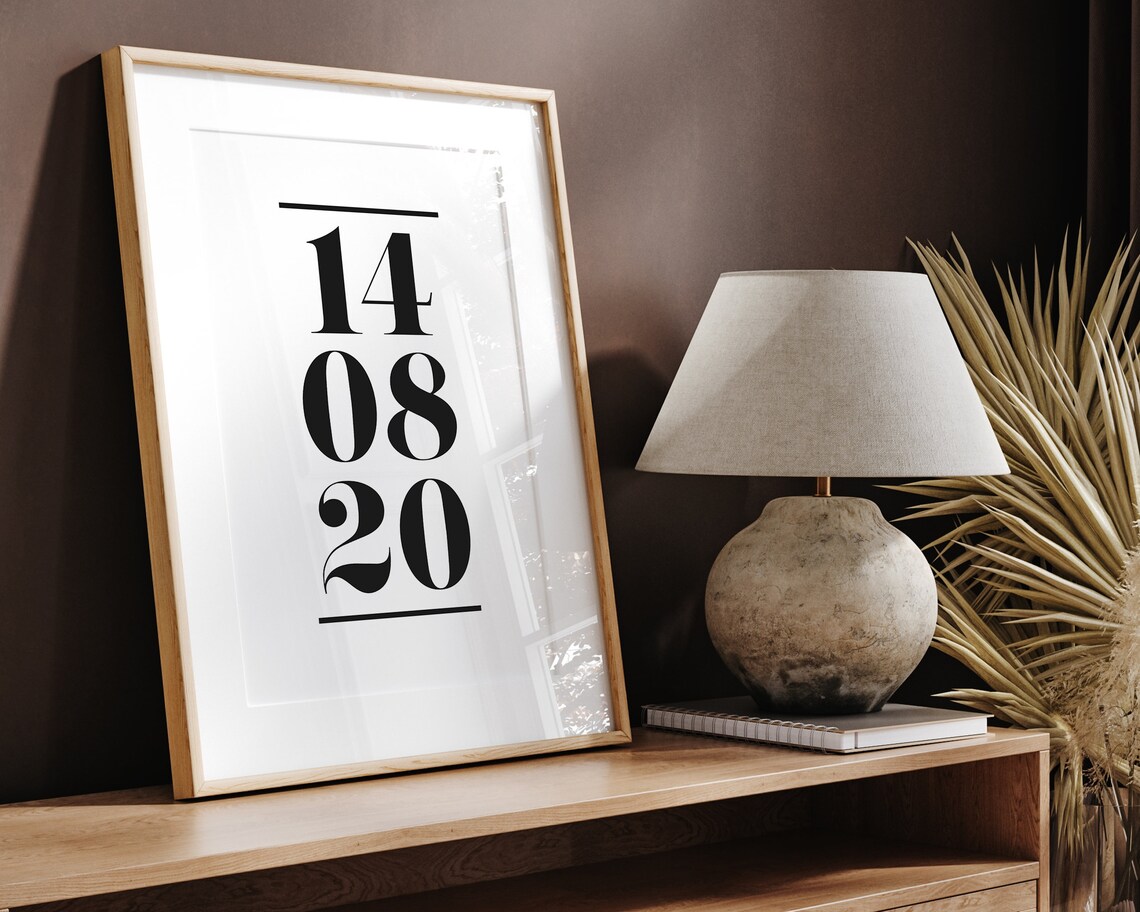Custom Date Personalized Wedding Art Print