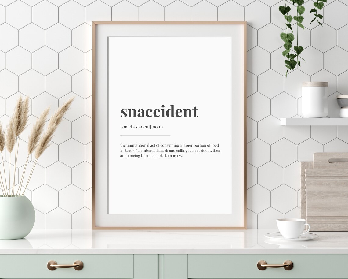 Snaccident Definition Print, Funny Quote Art Print - Image 3