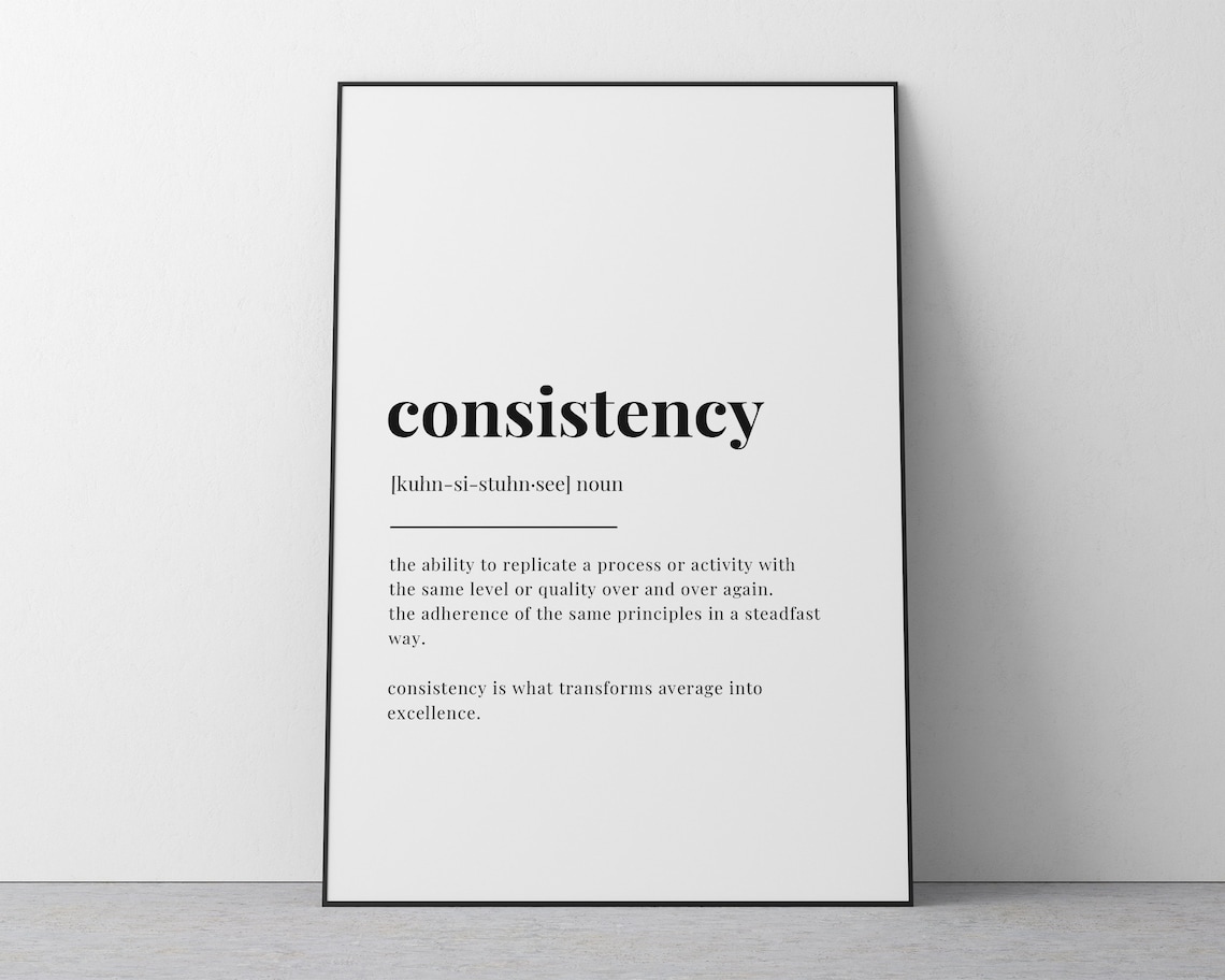 Consistency Definition Typography Poster Print - Image 2