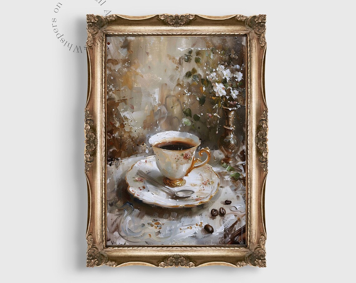 Neutral Coffee Art, Moody Victorian Art Print - Image 6
