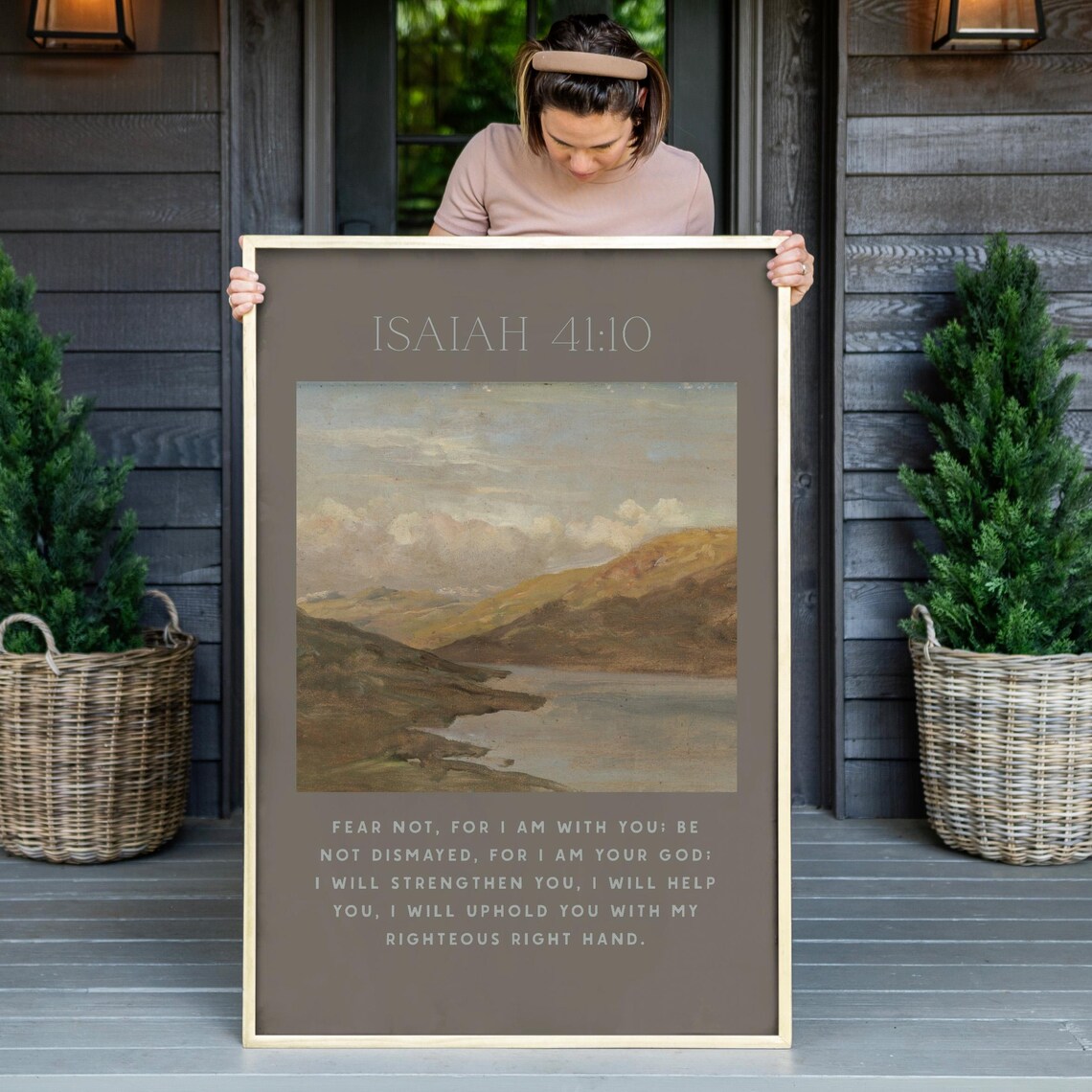 Isaiah 41:10 Vintage Scripture Wall Art Print