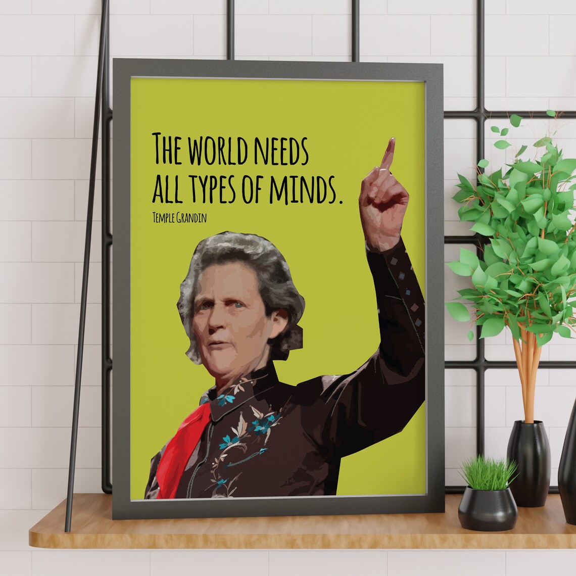 Temple Grandin Quote Poster, Autism STEM Motivation