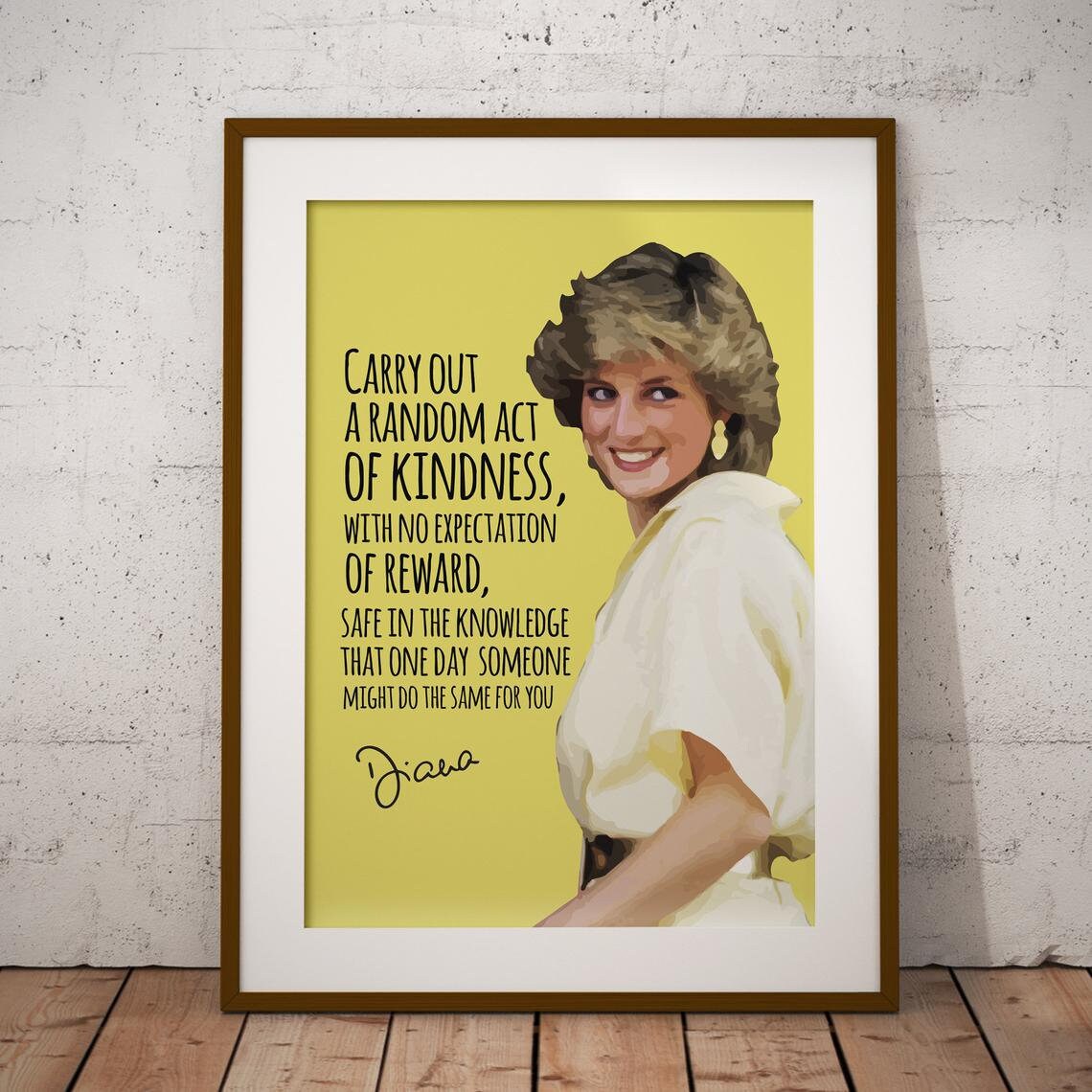 Princess Diana Quote, Feminism Motivation Poster