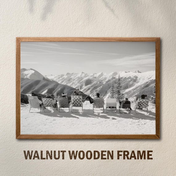Vintage Ski Photo Print Summer Spring Skiing Canvas Art
