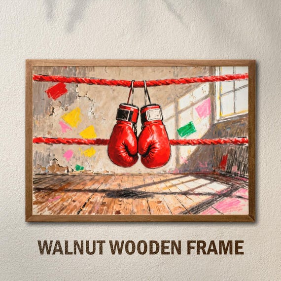 Boxing Gloves Wall Art Bold For Sport Lovers Motivational Decor