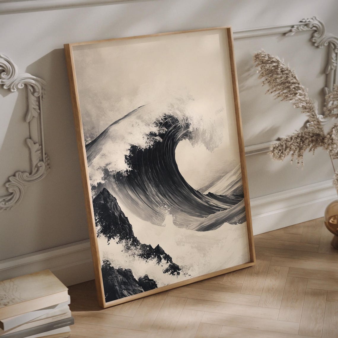 Tidal Harmony Japanese Wave Art Print, Zen - Image 3
