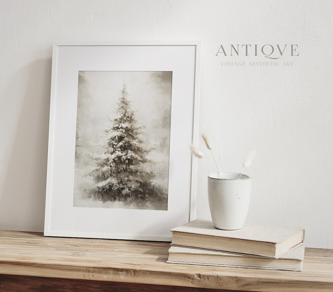 Fir Tree Painting Print, Christmas Farmhouse Decor - Image 4