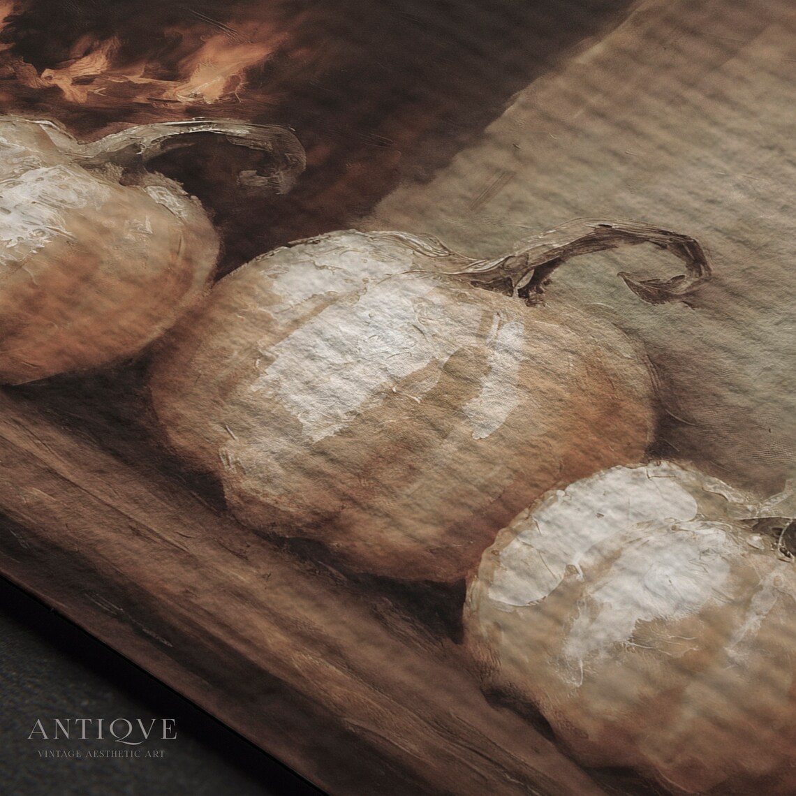 Moody Pumpkin Art Print, Rustic Farmhouse Fall - Image 3