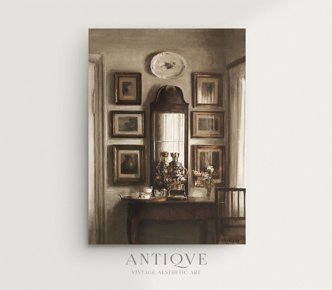 Danish Oil Painting, Elegant Victorian Interiors - Image 4