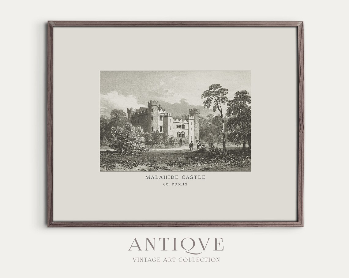 Malahide Castle Vintage Engraving Art Print - Image 4