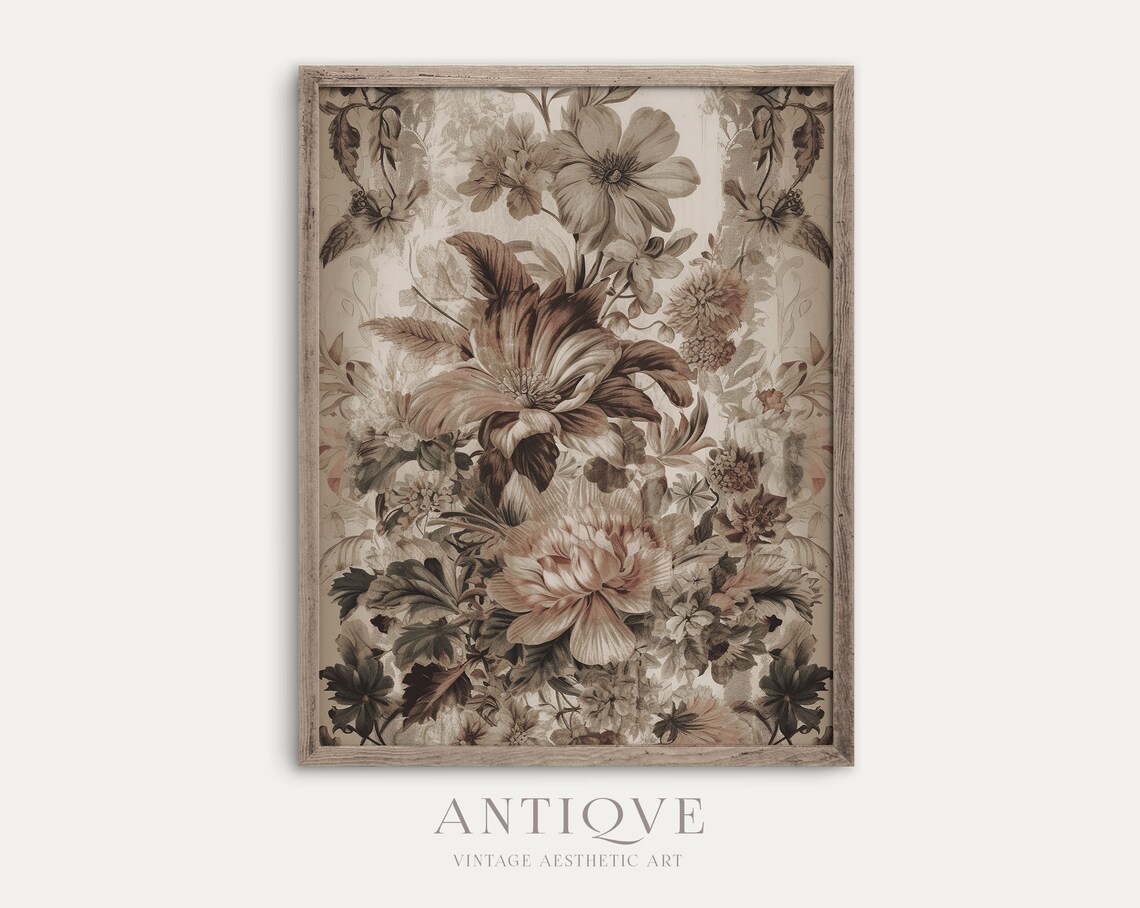 Floral Fabric Autumn Colour Palette Neutral