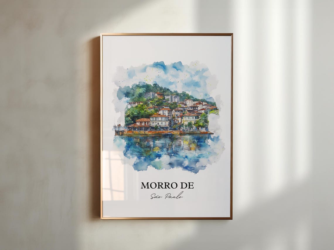 Morro De Sao Paulo Wall Art Ilha Tinhar Print Brazil Artwork Gift Travel Poster Housewarming - Image 4