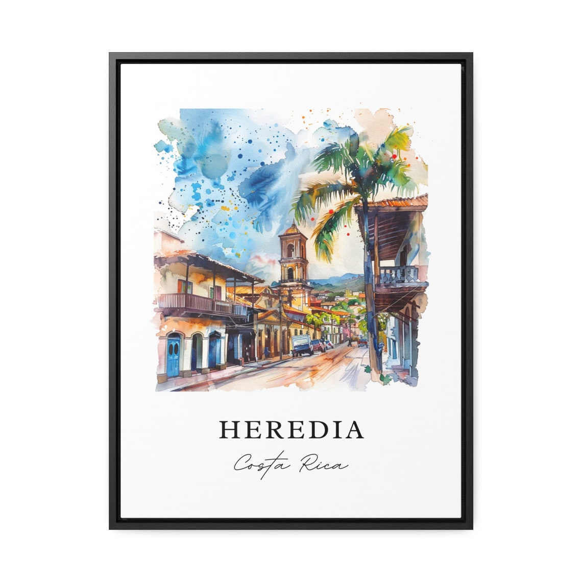 Heredia Costa Rica Art Print Watercolor Cr Gift Travel Poster Housewarming - Image 3