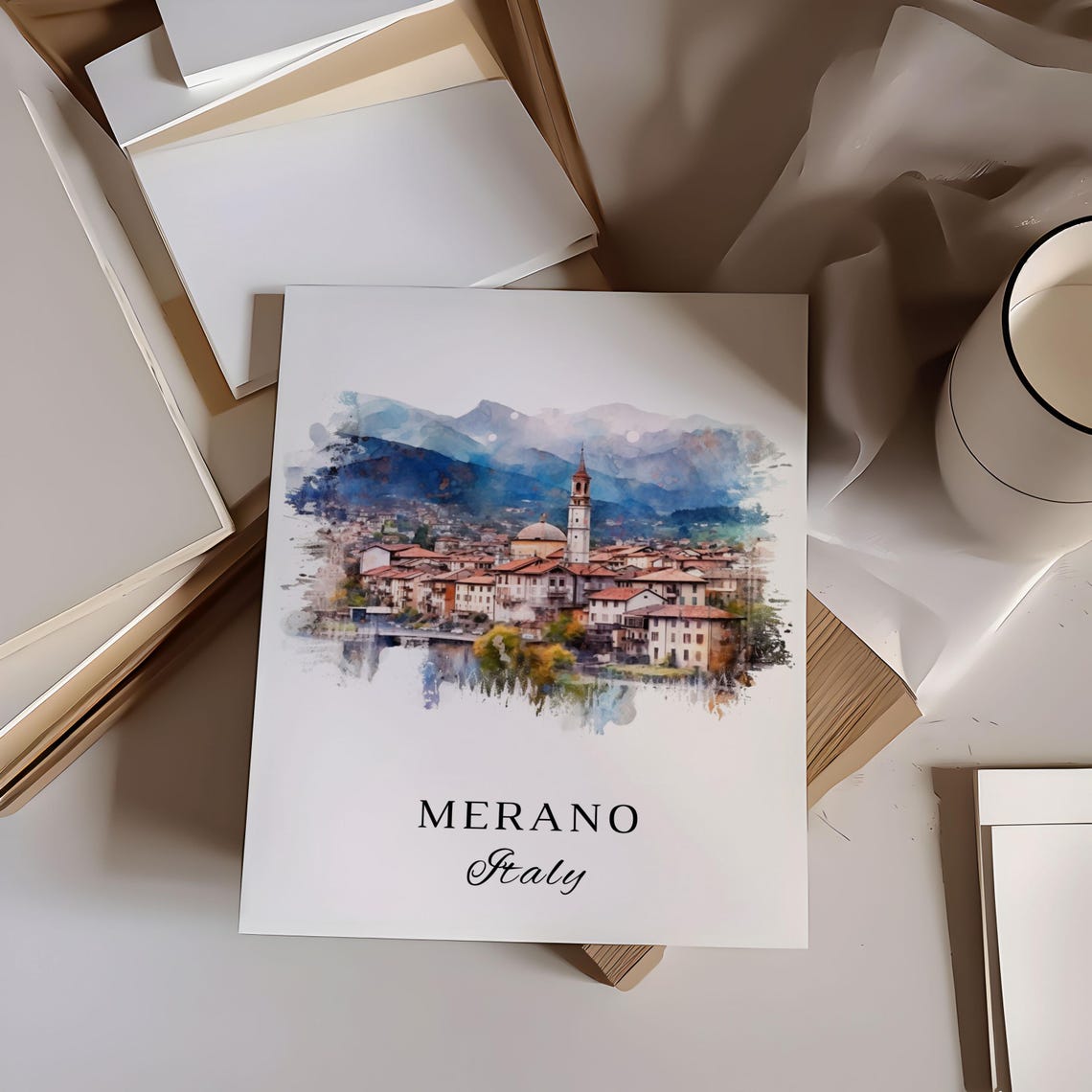 Merano Italy Travel Poster, Custom Text Wall Art - Image 6
