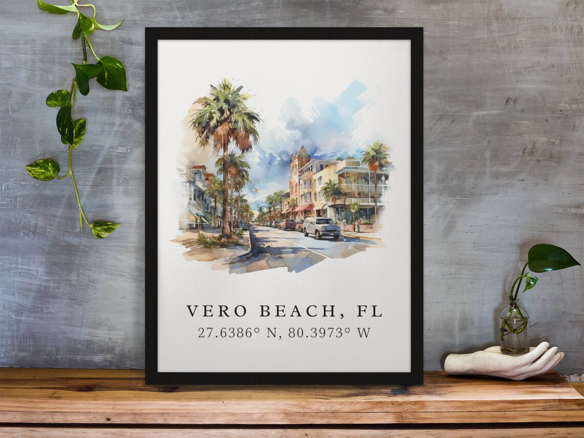 Vero Beach Traditional Travel Poster, Florida
