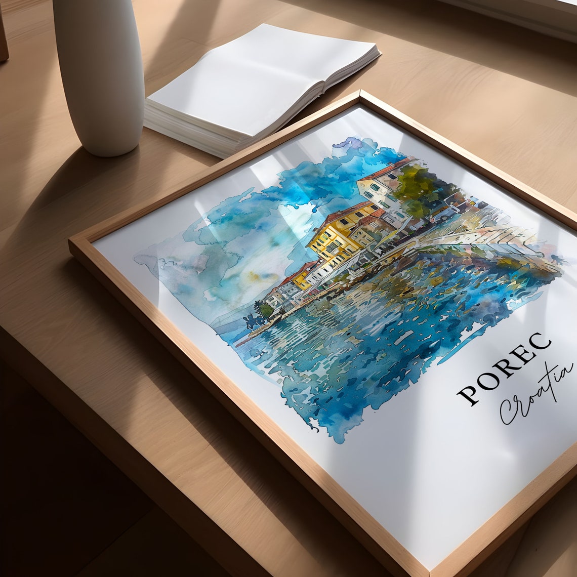 Porec Croatia Watercolor Travel Poster, Istria - Image 5
