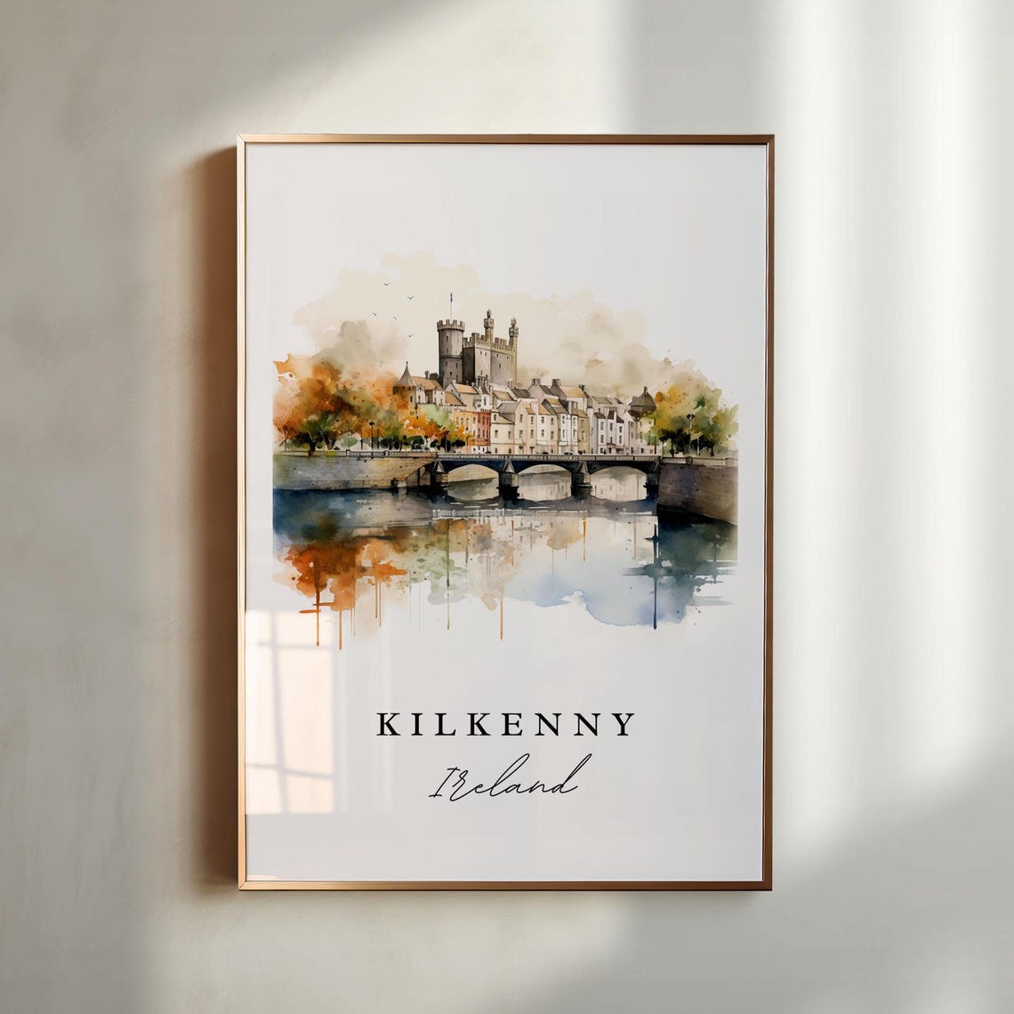 Kilkenny Ireland Travel Poster, Custom Text