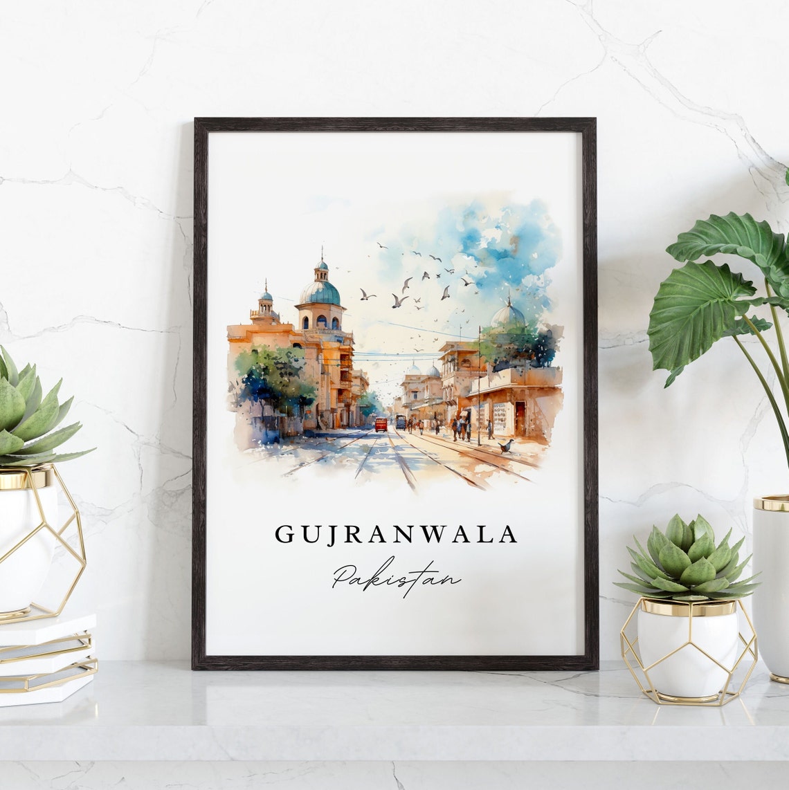 Gujranwala Pakistan Travel Poster, Custom Text - Image 3