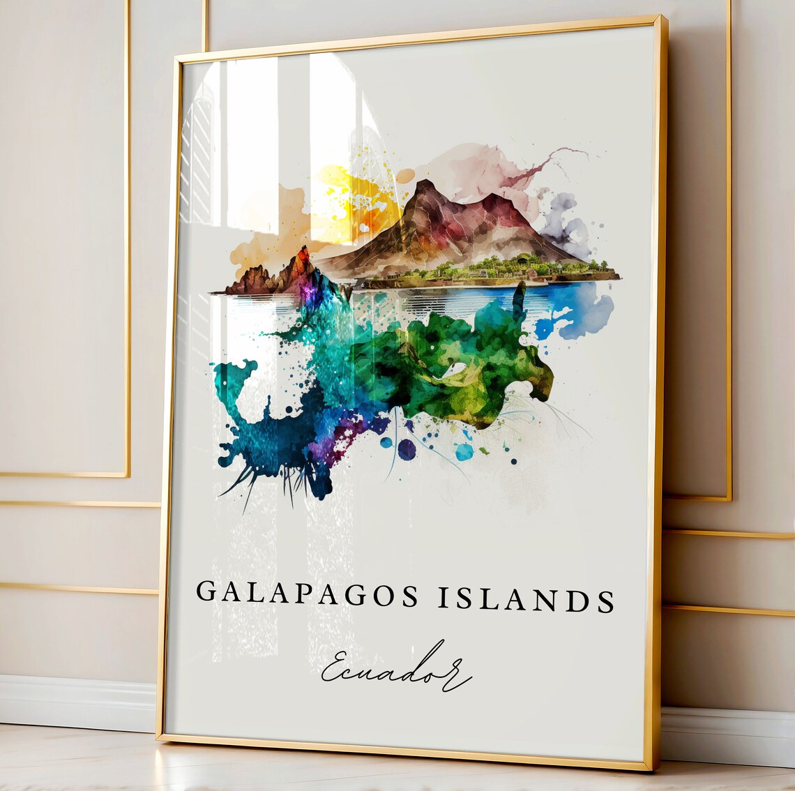 Galapagos Islands Custom Text Travel Poster - Image 3