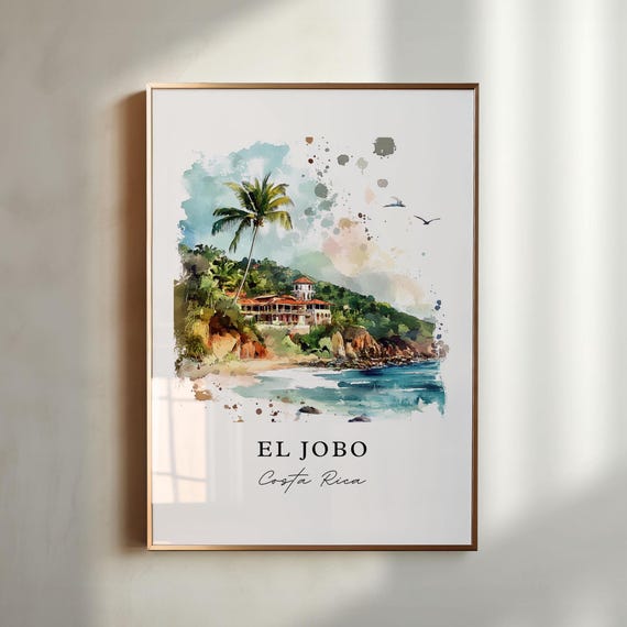El Jobo Wall Art El Jobo Costa Rica Print El Jobo Watercolor Art Nicaragua Gift Travel Print Travel Poster Housewarming Gift