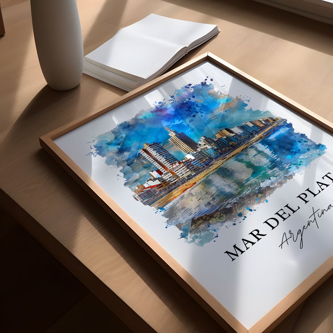 Mar Del Plata Art Argentina Print Punta Mogotes Watercolor Gift Travel Poster Housewarming - Image 5