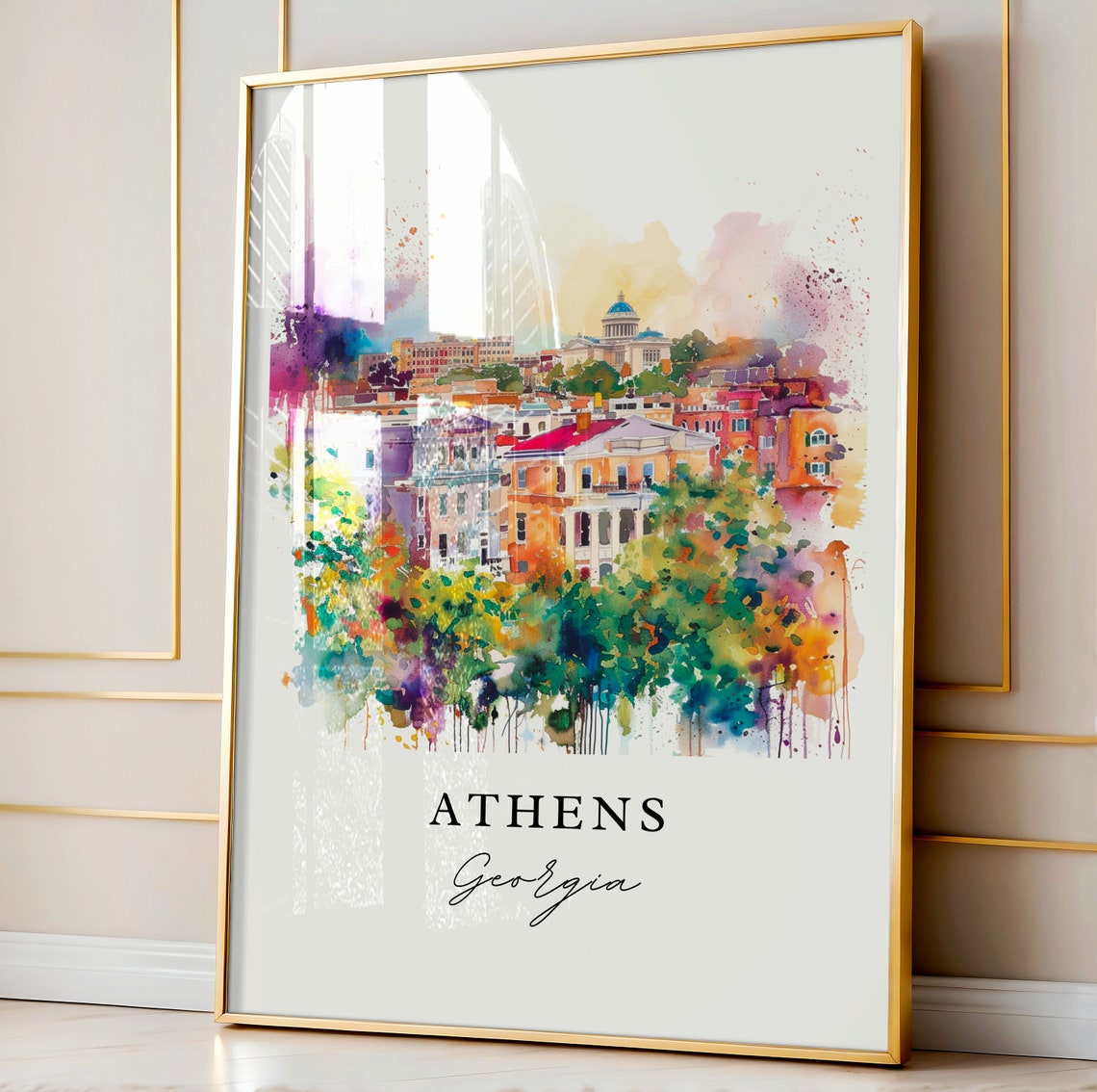 Athens Georgia Travel Poster, Town Wall Art Print - Image 3