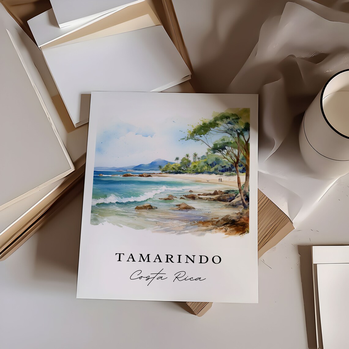 Tamarindo Traditional Travel Poster, Costa Rica - Image 6