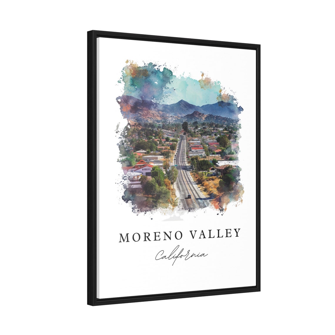 Moreno Valley Wall Art Print Wedding Gift Birthday Present Custom Text Perfect - Image 2