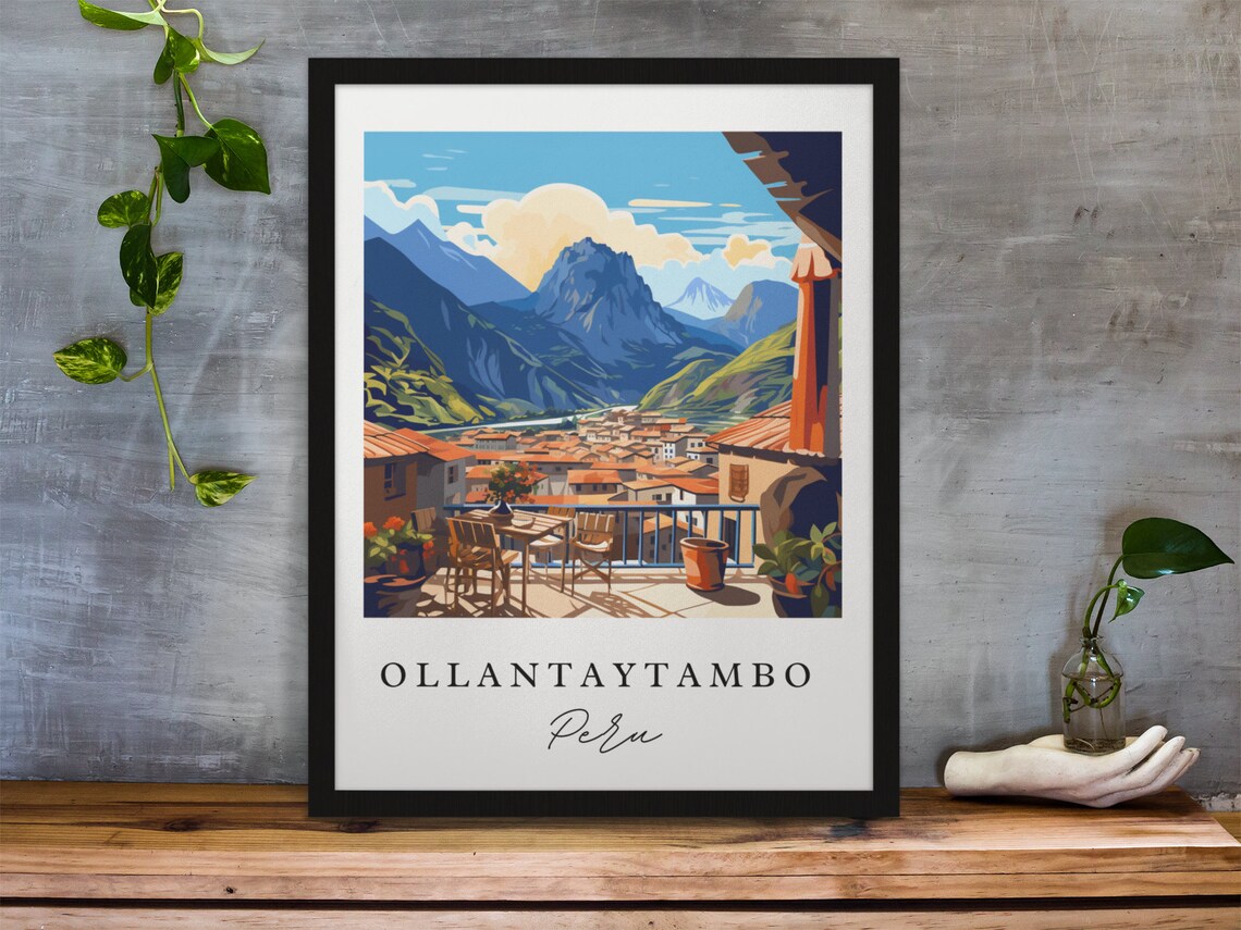 Ollantaytambo Peru Andean Mountain Town Colorful Terrace Poster