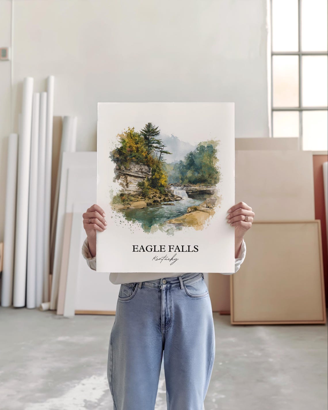 Eagle Falls Kentucky River Waterfall Cumberland Scenic Art Poster - Image 6